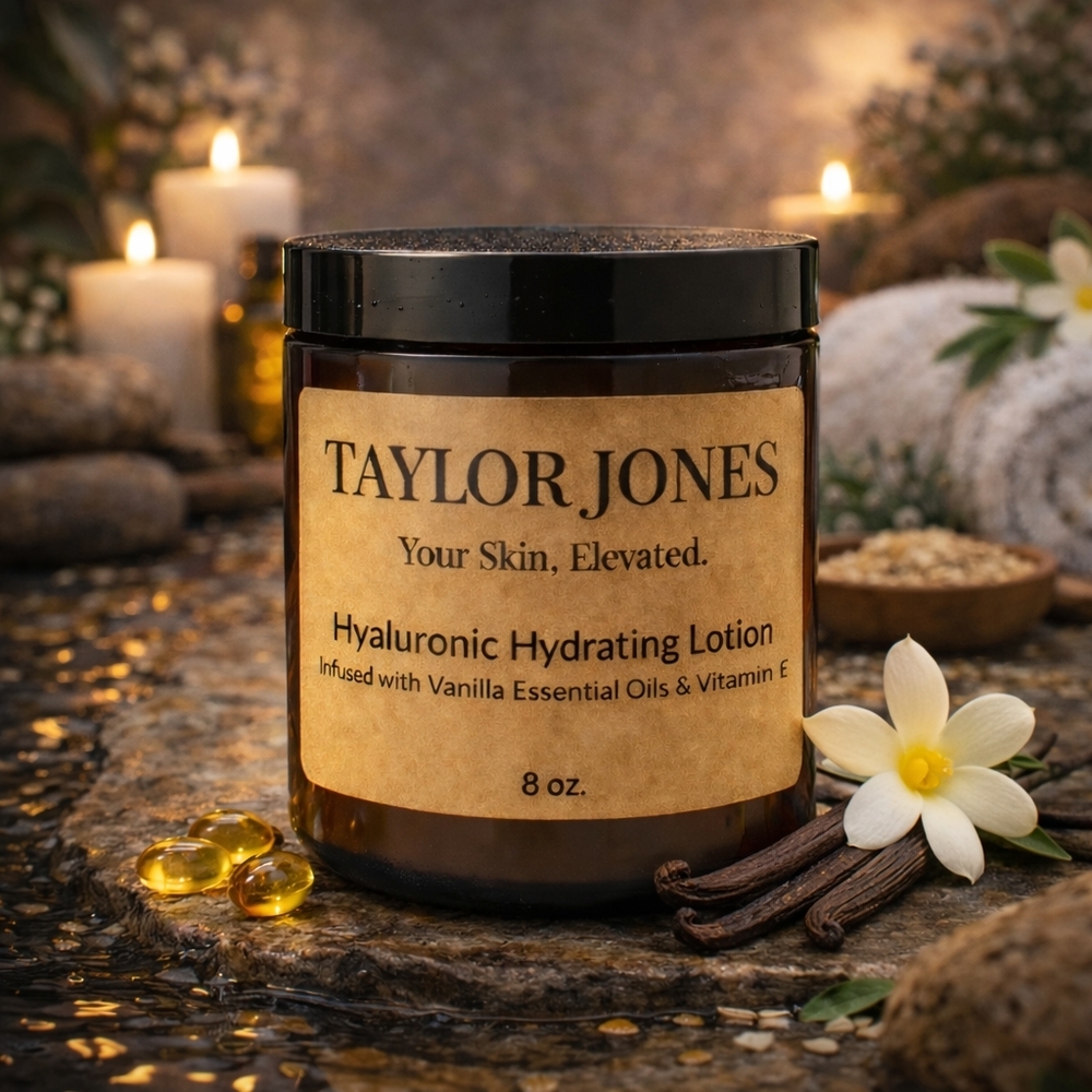 Taylor Jones Hyaluronic Lotion infused with Vanilla Essential Oils